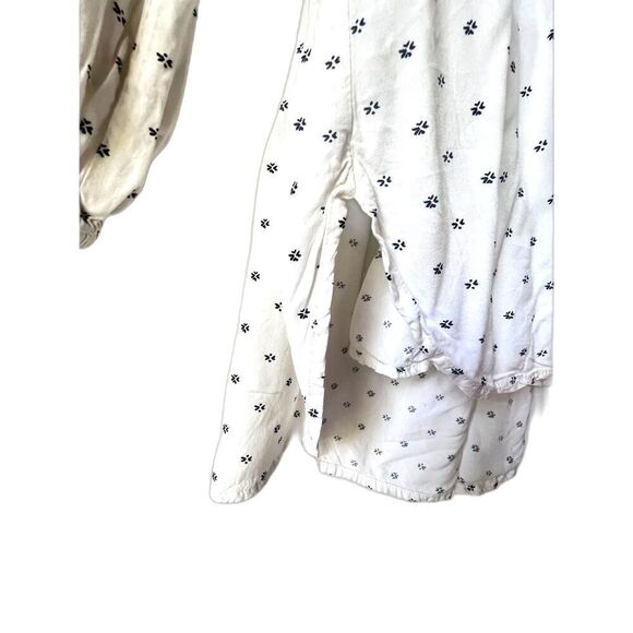 The nines by hatch women boho blouse ivory shabby chic large maternity size L. - Picture 11 of 12